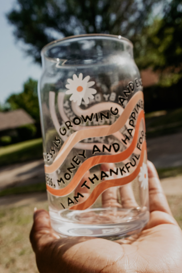 Small Business Owner Affirmation Glass Cup